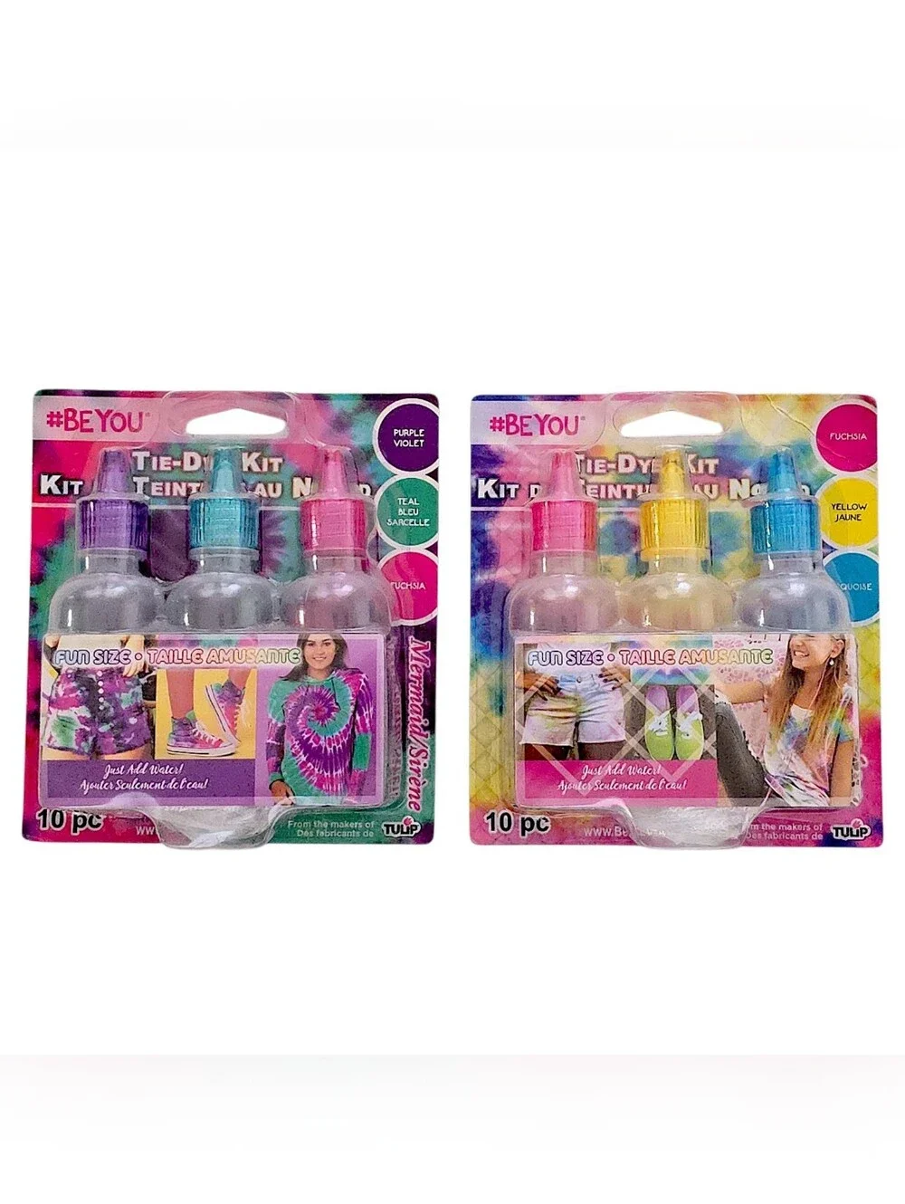 New Tulip Tie Dye Kit Bundle 2 Pack Fun Size Bright DIY Arts Crafts Sets